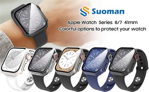 Suoman Funda Para Apple Watch Series 8 7 6 5 4 SE 2 SE Cristal Templado