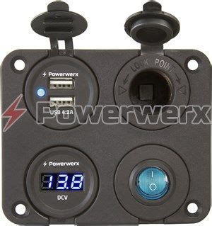 Powerwerx Panel Mount Dual Usb A Device Charger For V Systems