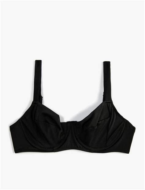 Siyah Kad N Bikini St Balenli Basic Sak Bm Koton