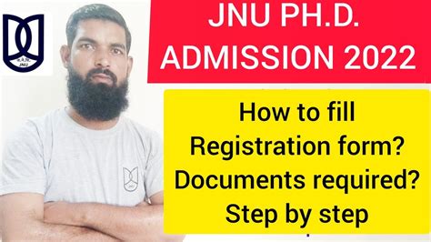 Jnu Phd Registration Form How To Fill Registration Form Youtube