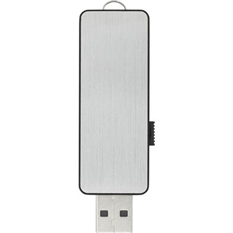 Clé USB lumineuse avec éclairage blanc 65 GB Noir argent blanc