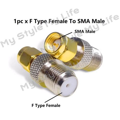 Connector F Type Female To SMA Male Straight RF Coaxial Adapter F