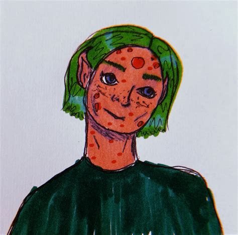 Art By Me This Elf Got The Dreaded Acne Disease In His Village Jerawat