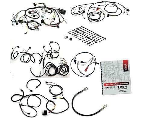 1965 Mustang Wiring Kit V8 Lamps 3spd Heater Fastback Socket Taillights Ebay