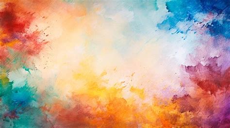 Premium AI Image Colorful Abstract Watercolor Painting Background Texture