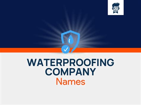 Waterproofing Company Name Ideas And Domains Generator Guide Hot Sex