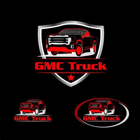 Diseño De Logotipo Con Detalles De Camiones Gmc Vector Premium