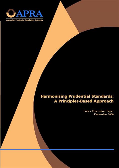 Pdf Harmonising Prudential Standards A Principles Based Approach