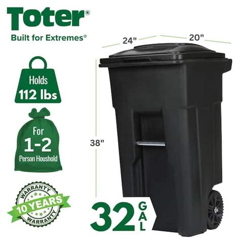 Toter Trash Can Blackstone With Wheels And Lid Gallon Lupon Gov Ph