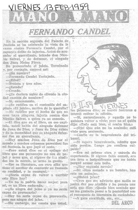 Blog Homenaje A Manuel Del Arco Fernando Candel 13 Febrero 1959