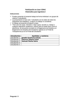 Examen Final De Mate Para Ingenieros Puntaje Para Este Examen De