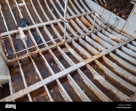 View Of The Internal Streuts Of The Hull On Hms Gannet A Victorian