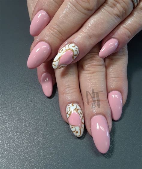 Sculpted acrylic with free hand nail art | Sculptured nails, Nails ...