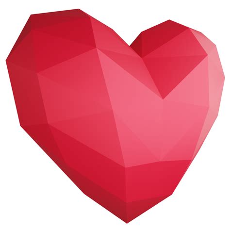 Heart Pixel Side View Clipart Flat Design Icon Isolated On Transparent