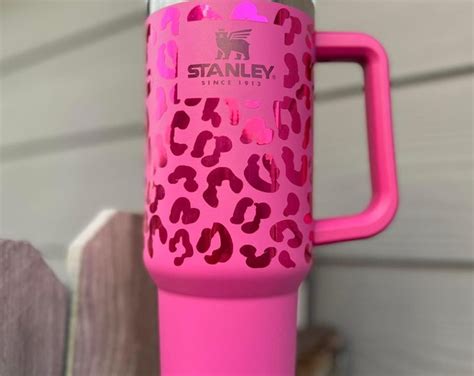 Leopard Azalea Hot Pink Stanley Quencher 40 Oz Stanley Etsy