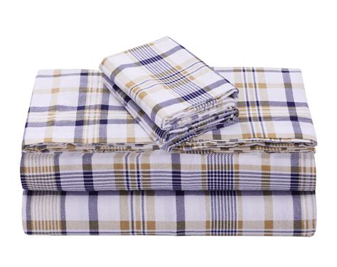 Luxury FULL 100% Cotton 4 Piece Flannel Sheets Set - Deep Pocket - Warm ...