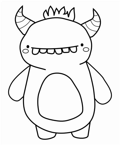 Cute Monster Coloring Pages To Print - bellajapapu