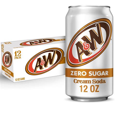 Aandw Cream Soda Zero Sugar 12 Fl Oz Cans 12 Pack