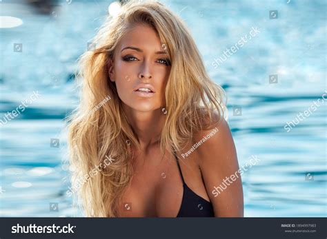 Beautiful Sexy Blonde Woman Long Hair Stock Photo 1894997983 Shutterstock