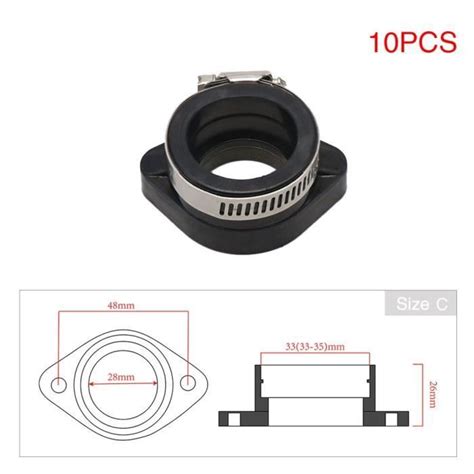 Adaptateur En Caoutchouc Pour Carburateur De Moto Tuyau Admission Pour