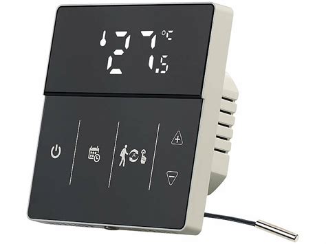 Thermostat Connect Noir Pour Chauffage Au Sol Thermostats Pearl Fr