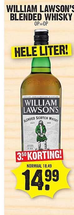 William Lawson S Blended Whisky Aanbieding Bij Dirk 1Folders Nl