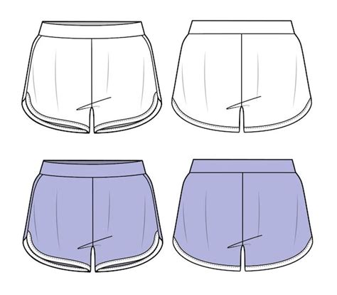 Premium Vector A Drawing Of A Pair Of Shorts That Are Labeled With