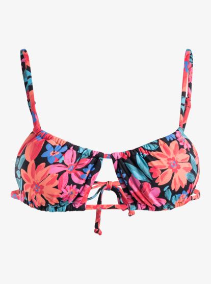 Printed Beach Classics Bralette Bikini Top For Women Roxy