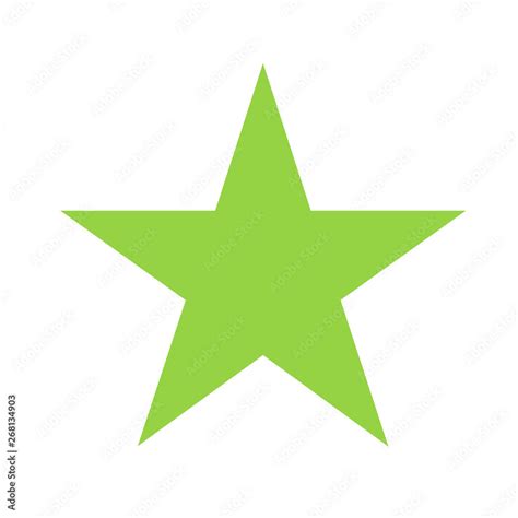 green star basic simple shapes isolated on white background, geometric ...