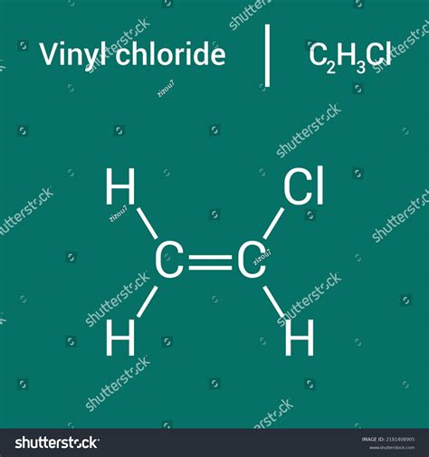 Chemical Structure Of Vinyl Chloride C2H3Cl Royalty Free Stock