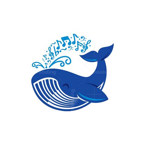 Happy Blue Whale And Musical Notes Logo Scalebranding