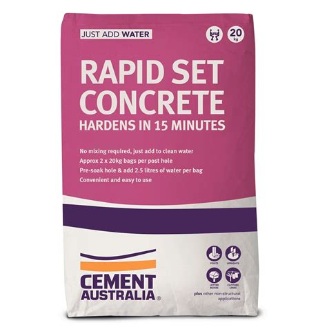 Cement Australia 20kg Rapid Set Concrete Bunnings Australia