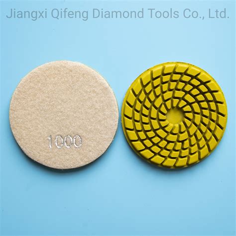 Qifeng Flexible Resin Bond Diamond Polishing Pads For Wet Use Concrete