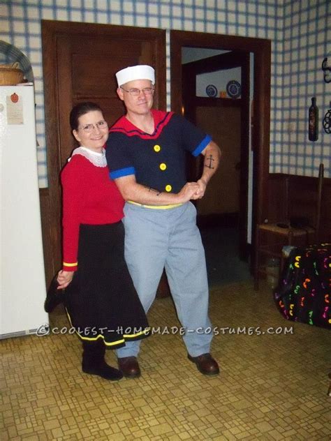 Coolest Popeye and Olive Oyl Couple Halloween Costumes