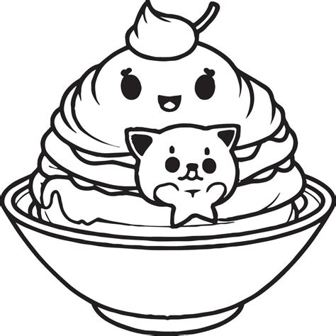 Kawai Food Coloring Pages Food Outline For Coloring Book