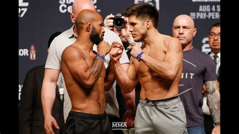 UFC 227 Weigh Ins Demetrious Johnson Vs Henry Cejudo Staredown MMA