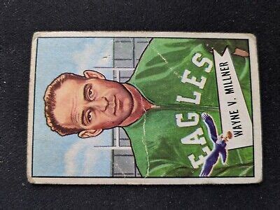 1952 Bowman Small Football Card 57 Wayne Millner HC HOF