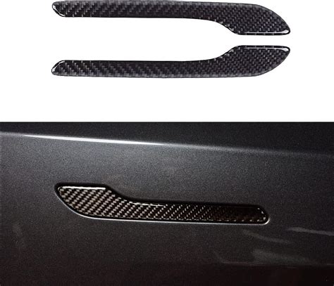 Amazon Leeiion Tesla Model 3 Y Door Handle Cover 3K Real Carbon