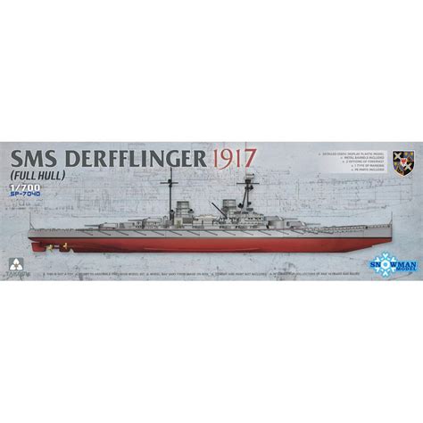 Takom 1 700 SMS Derfflinger 1917 Full Hull W Metal Barrels TAKSP7040