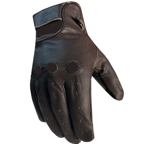 New Biker Police Leather Motorcycle Riding Ventilation Driving Gloves ...