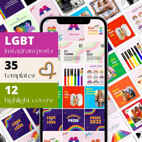 Lgbt Instagram Post Templates Instagram Templates Canva Celebrate