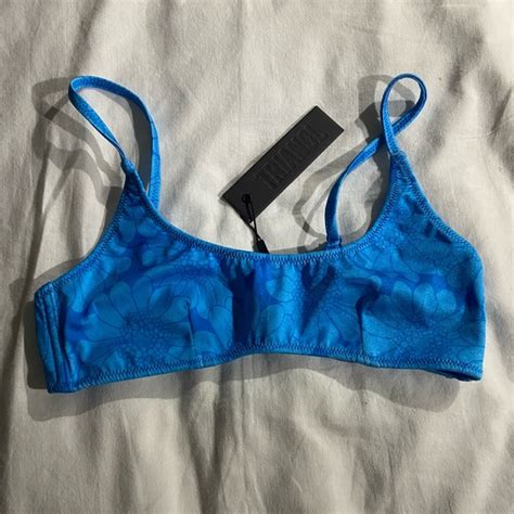 Swim Blue Floral Bikini Top From Triangle Poshmark