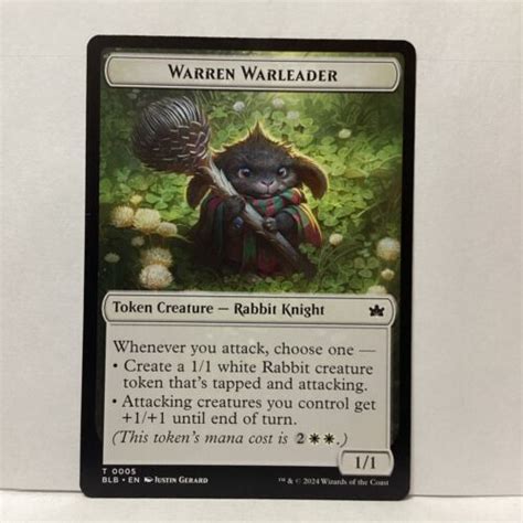 Magic The Gathering Warren Warleader Token Bloomburrow 0005 EBay