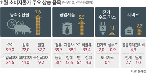 소비자물가 두달연속 3대 급등 “안 오른게 없어요” 세계일보