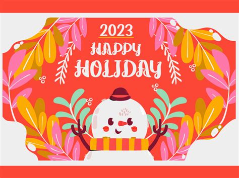 Happy Holiday 2023 Card Illustration By Fenny Apriliani On Dribbble