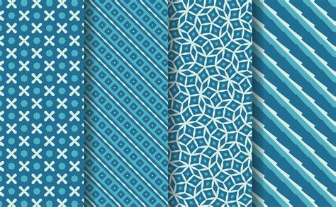 BLUE COLOR GEOMETRIC FABRIC PATTERN SET 28294792 Vector Art at Vecteezy