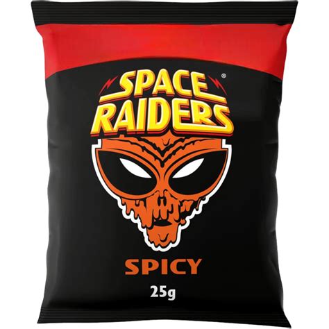 Space Raiders Spicy Flavoured Crisps (British) - 0.9oz (25g) | Poppin Candy