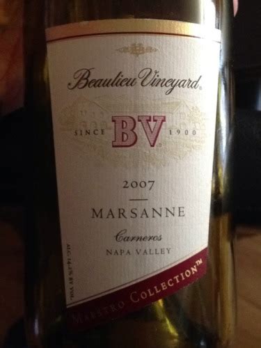 Beaulieu Vineyard BV Maestro Collection Marsanne Vivino US