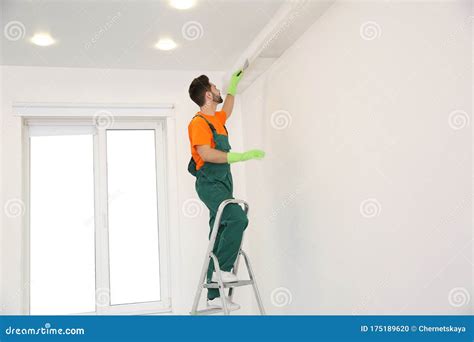 Professional Young Janitor in Uniform. Cleaning Service Stock Photo ...