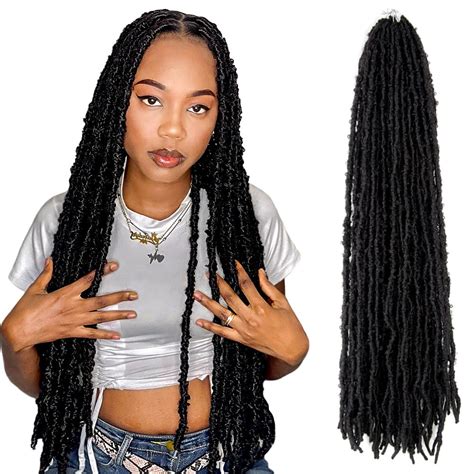 Osuntress Handmade Butterfly Locs Crochet Hair 24 Inch 7 Packs Long Light Weight